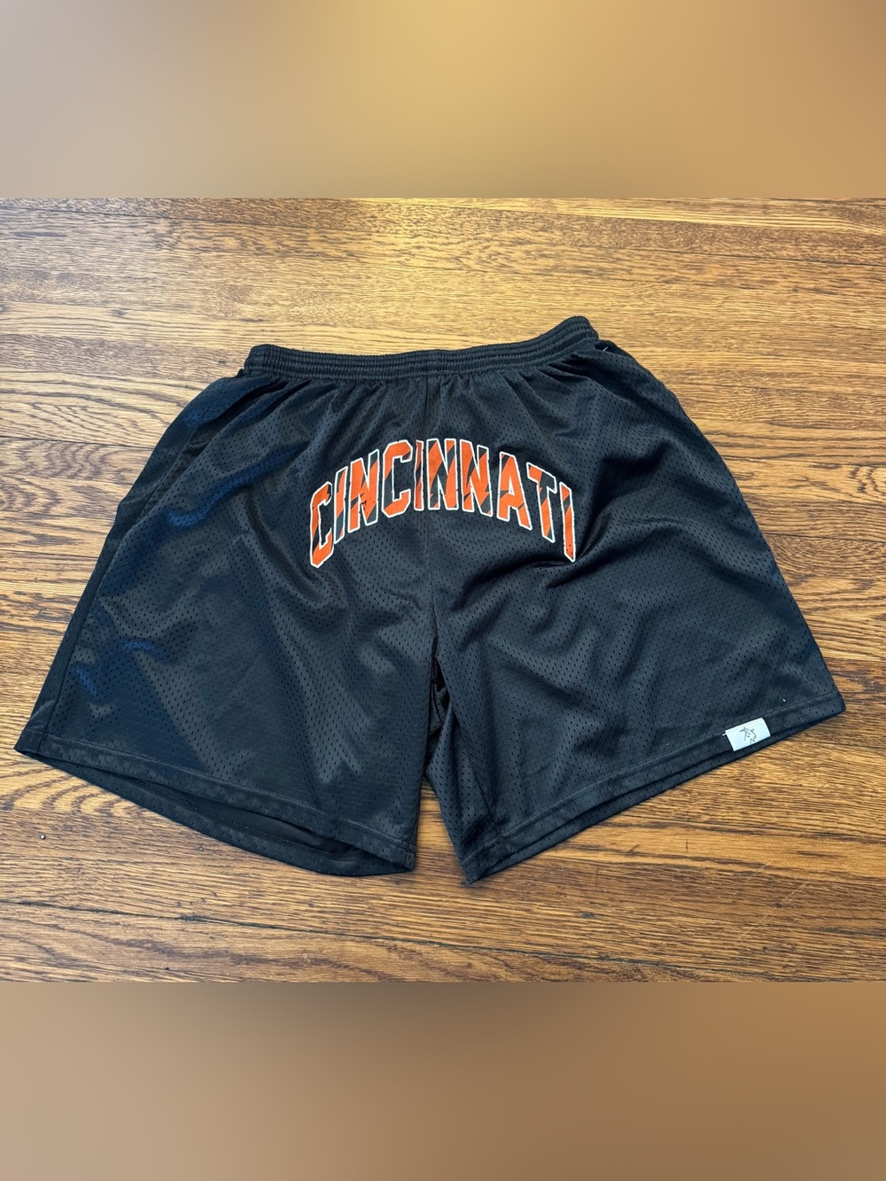 CINCINNATI BENGALS (GOAT) BRAND Black Athletic Mesh Shorts
